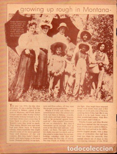 Collectionnisme Papier divers: LAMINA V55431: Gary Cooper family