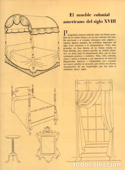 Collectionnisme Papier divers: LAMINA V55705: Mueble colonial americano del siglo XVIII