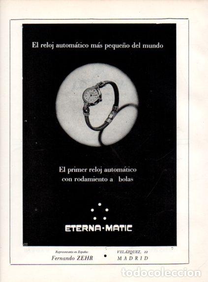 Collectionnisme Papier divers: LAMINA V55715: Publicidad Eterna Matic reloj automatico