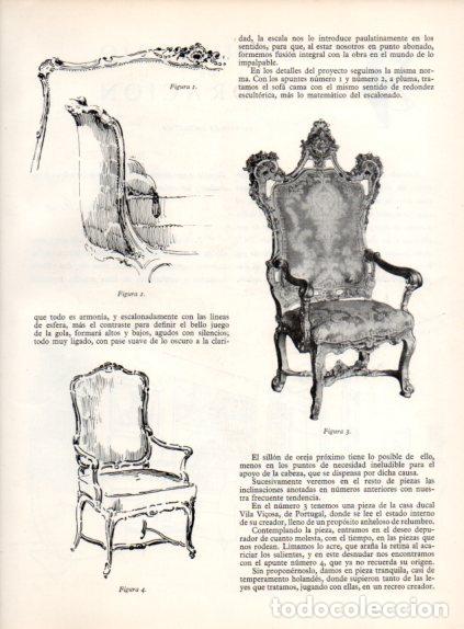 Altri oggetti di carta: LAMINA V55740: Sillon de la casa ducal Vila Vi&ccedil;osa de Portugal