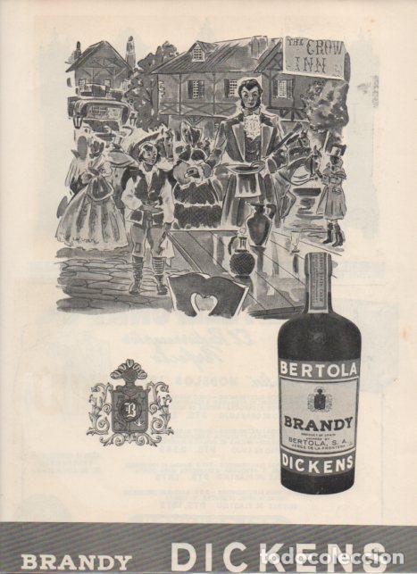 Collectionnisme Papier divers: LAMINA V55507: Publicidad Bertola Brandy Dickens en trasera Telefunken radiorreceptor