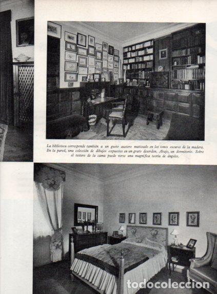 Collectionnisme Papier divers: LAMINA V55526: Residencia se&ntilde;ores Ortiz Abau, biblioteca y dormitorio