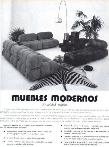 Collectionnisme Papier divers: LAMINA V55820: Sofas de dise&ntilde;o italiano