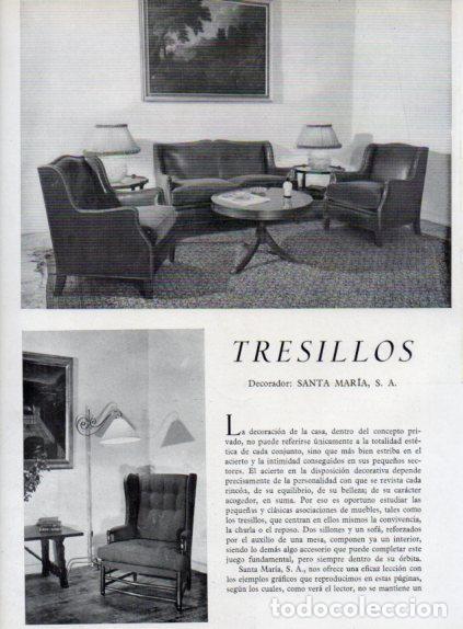 Collectionnisme Papier divers: LAMINA V55558: Tresillos decorador Santa Maria S. A.