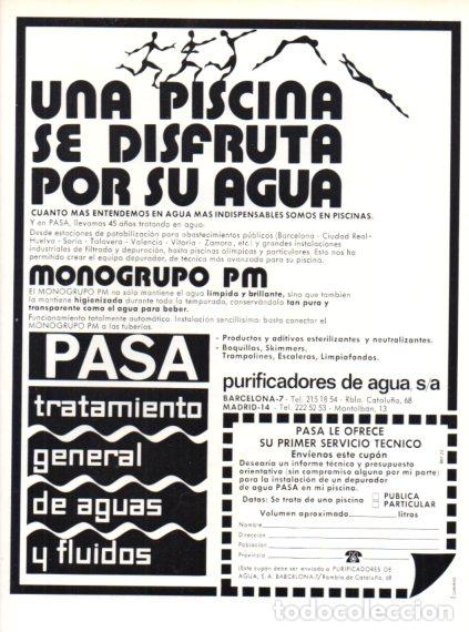 Collectionnisme Papier divers: LAMINA V55854: Publicidad PASA purificadores de agua
