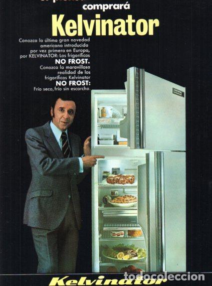 Collectionnisme Papier divers: LAMINA V55835: Publicidad Kelvinator con Joaquin Prat