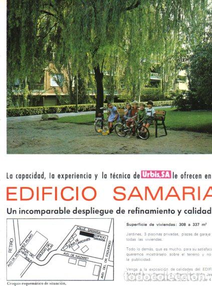 Collectionnisme Papier divers: LAMINA V55845: Publicidad Edificio Samaria en Barrio del Ni&ntilde;o Jesus