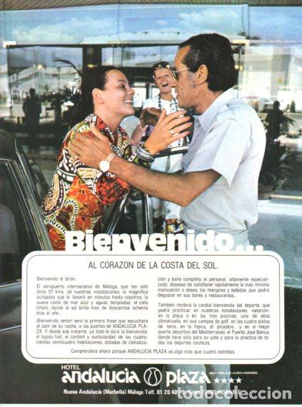 Collectionnisme Papier divers: LAMINA V55850: Publicidad hotel Andalucia Plaza, Marbella