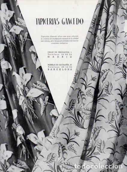 Collectionnisme Papier divers: LAMINA V55568: Publicidad Tapicerias Gancedo