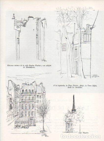 Collectionnisme Papier divers: LAMINA V55577: Dibujos de Paris por Liebana