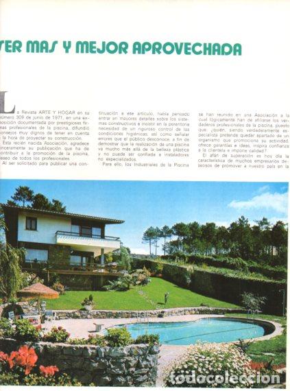 Collectionnisme Papier divers: LAMINA V55875: Piscina en forma de ri&ntilde;on construida por G. Diafilter Espa&ntilde;ola