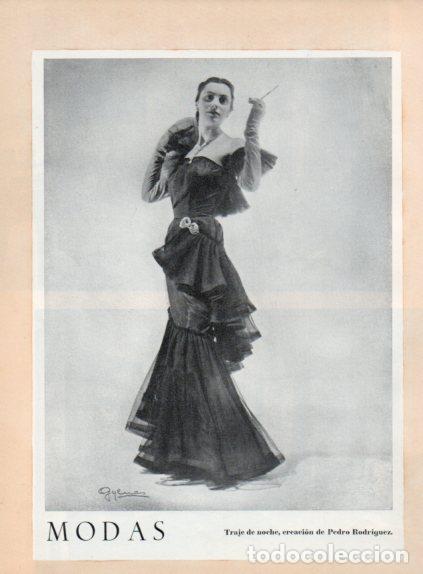Collectionnisme Papier divers: LAMINA V55597: Publicidad Modas Pedro Rodriguez traje de noche