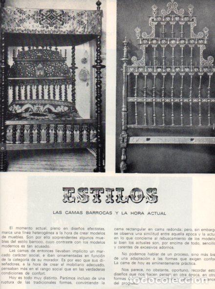 Otros art&iacute;culos de coleccionismo en papel: LAMINA V55919: Camas barrocas
