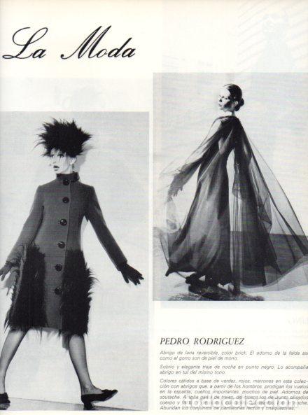 Collectionnisme Papier divers: LAMINA V55929: Dise&ntilde;ador Pedro Rodriguez, abrigo y traje de noche