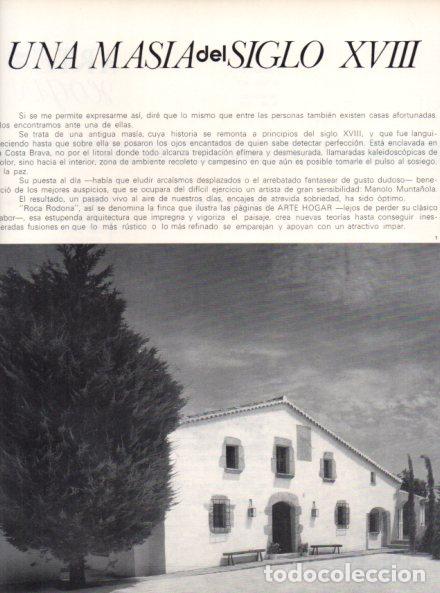 Altri oggetti di carta: LAMINA V55939: Masia Roca Rodona entrada, Costa Brava