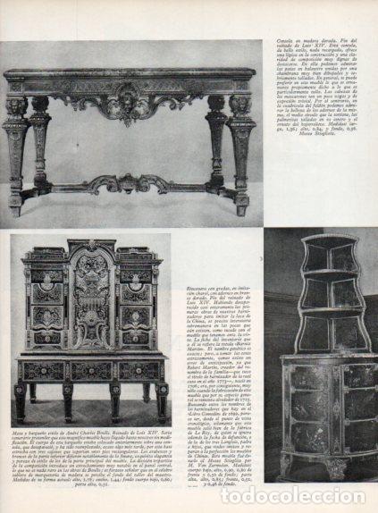 Altri oggetti di carta: LAMINA V55596: Mesa y bargue&ntilde;o estilo Andre C. Boulle