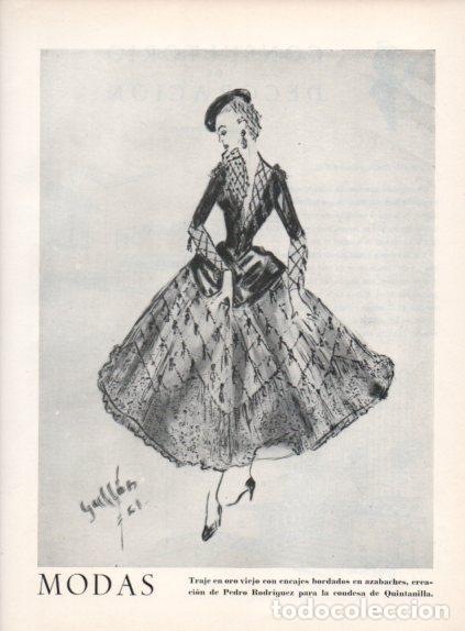 Collectionnisme Papier divers: LAMINA V55616: Traje para la condesa de Quintanilla por Pedro Rodriguez