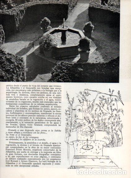 Otros art&iacute;culos de coleccionismo en papel: LAMINA V55631: Fuente en jardines del Generalife y la Alhambra y esquema