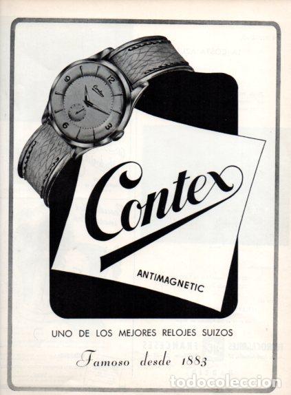 Otros art&iacute;culos de coleccionismo en papel: LAMINA V55641: Publicidad Contex antimagnetic reloj