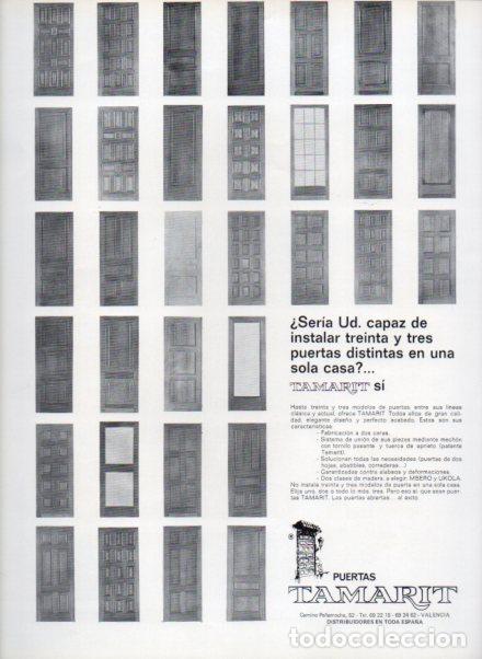 Otros art&iacute;culos de coleccionismo en papel: LAMINA V56019: Publicidad Puertas Tamarit