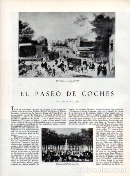 Otros art&iacute;culos de coleccionismo en papel: LAMINA V55677: Paseo del Prado en el siglo XVIII y en 1830