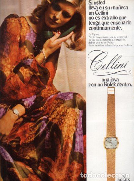 Otros art&iacute;culos de coleccionismo en papel: LAMINA V56015: Publicidad Rolex Cellini
