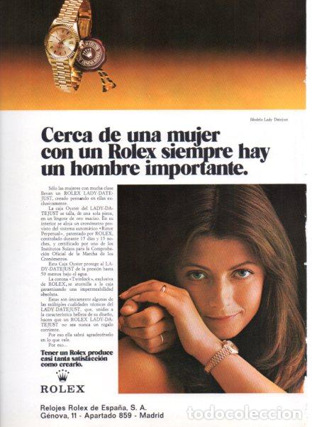 Otros art&iacute;culos de coleccionismo en papel: LAMINA V56039: Publicidad Rolex modelo Lady Datejust