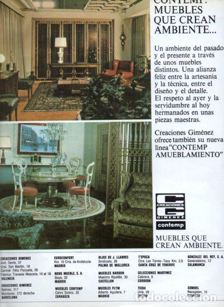 Collectionnisme Papier divers: LAMINA V56035: Publicidad Creaciones Gimenez muebles