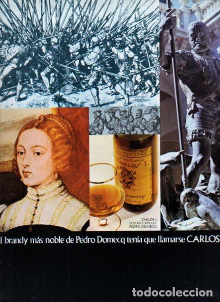 Collectionnisme Papier divers: LAMINA V56040: Publicidad Brandy Carlos I de Pedro Domenecq