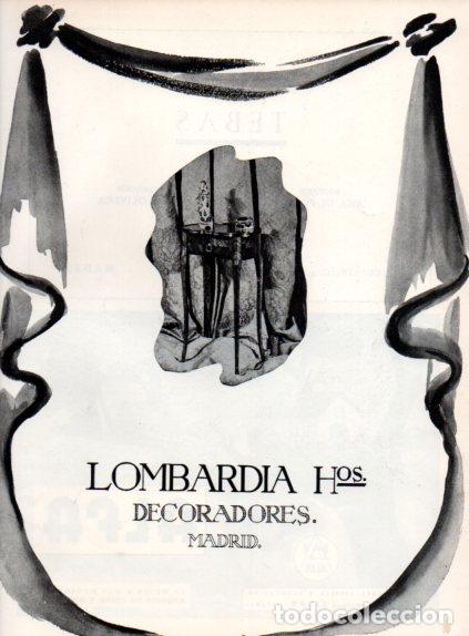 Collectionnisme Papier divers: LAMINA V55712: Publicidad Lombardia y Hermanos decoradores