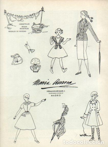 Collectionnisme Papier divers: LAMINA V55713: Publicidad Maria Aurora canastilla y moda infantil en Madrid