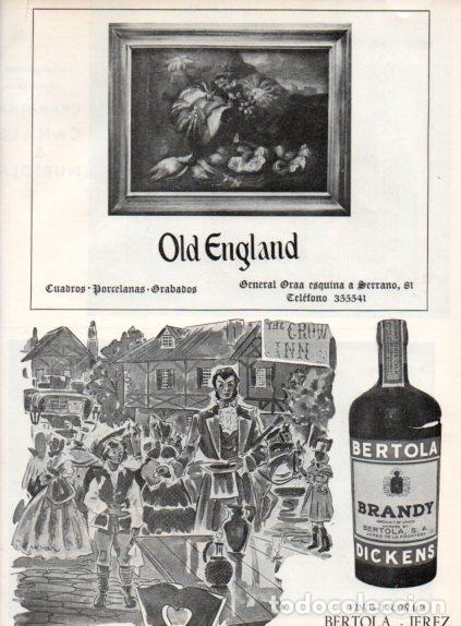 Collectionnisme Papier divers: LAMINA V55722: Publicidad Old England y Brandy Dickens