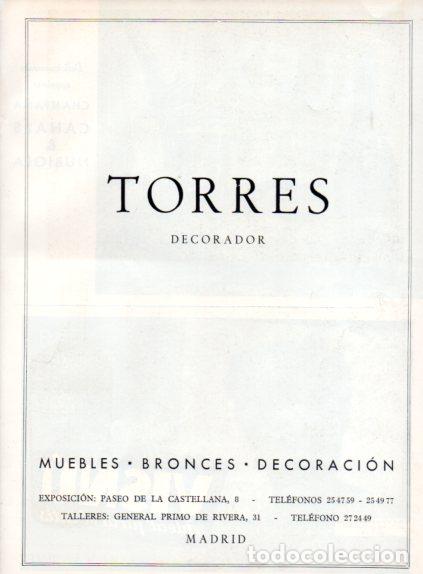 Collectionnisme Papier divers: LAMINA V55723: Publicidad Torres decorador en Madrid