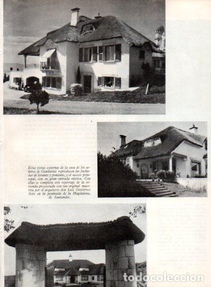 Sammelleidenschaft Andere Papierartikel: LAMINA V55731: Casa de los Sres Gandarias en peninsula de la Magdalena, arquitecto L. Gutierrez Soto