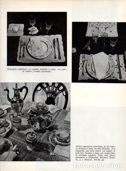 Sammelleidenschaft Andere Papierartikel: LAMINA V55746: Manteleria americana bordada estilo Richelieu