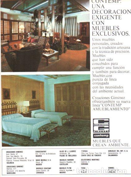 Paper Collecting Others: LAMINA V55807: Publicidad Creaciones Gimenez contemp muebles