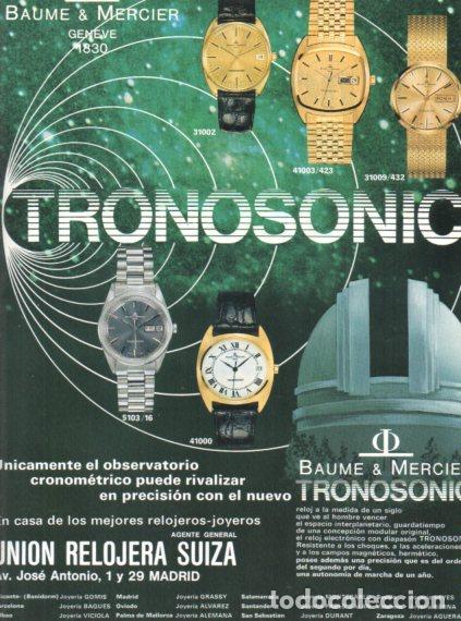 Paper Collecting Others: LAMINA V55803: Publicidad Tronosonic Baume & Mercier