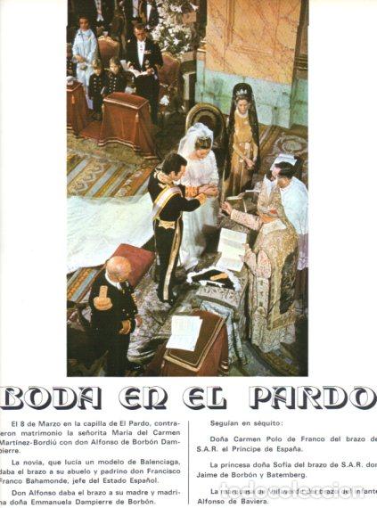Paper Collecting Others: LAMINA V55813: Alfonso de Borbon y C. Martinez Bordiu boda en el Pardo