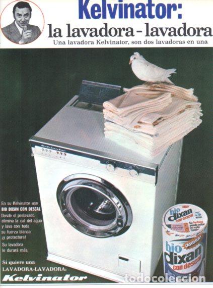 Outros artigos de papel: LAMINA V55801: Publicidad Kelvinator lavadora con jabon Dixan