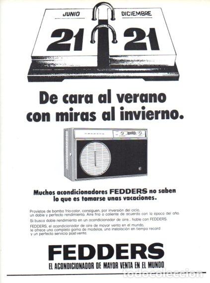 Outros artigos de papel: LAMINA V55832: Publicidad Fedders acondicionador de aire