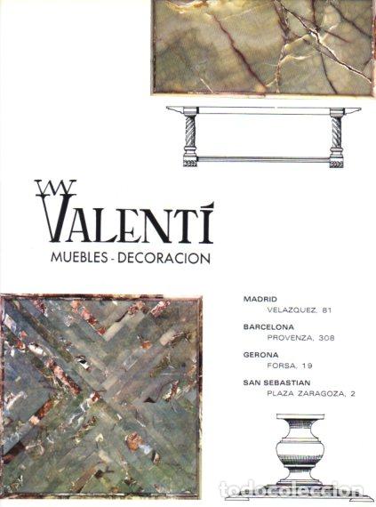 Outros artigos de papel: LAMINA V55833: Publicidad Valenti muebles decoracion