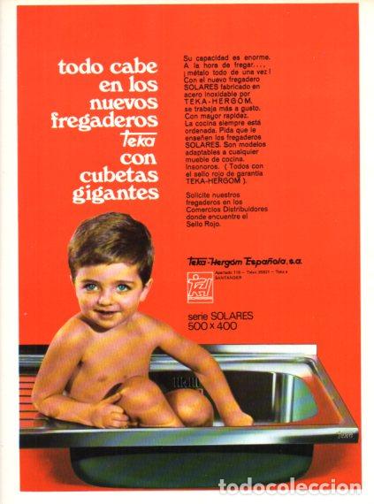 Outros artigos de papel: LAMINA V55831: Publicidad fregaderos TEKA serie Solares