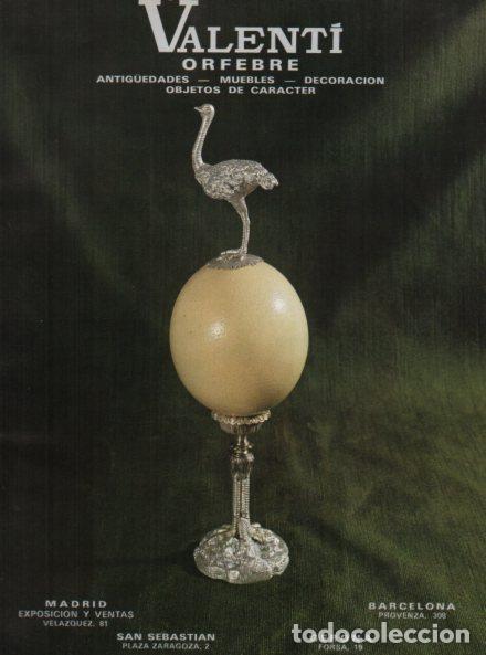 Outros artigos de papel: LAMINA V55981: Publicidad Valenti orfebre antiguedades