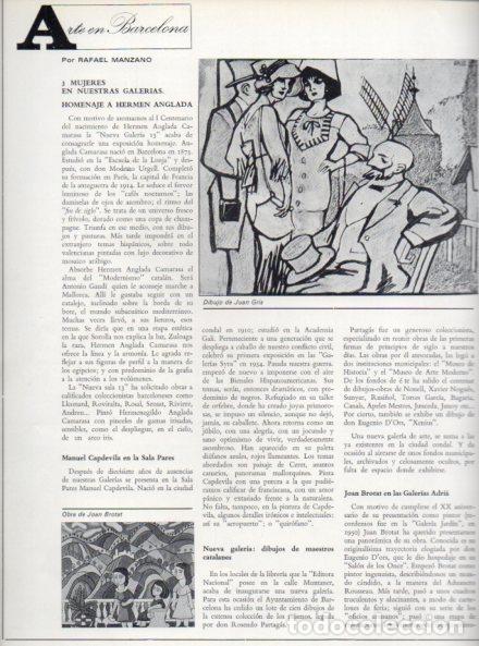 Otros art&iacute;culos de coleccionismo en papel: LAMINA V56007: Dibujo de Juan Gris y obra por Joan Brotat