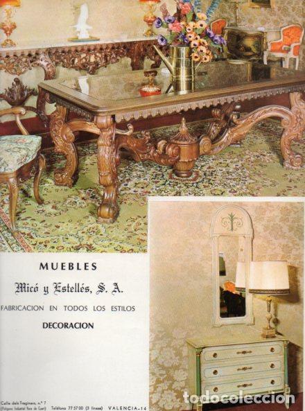 Otros art&iacute;culos de coleccionismo en papel: LAMINA V56012: Publicidad Muebles Mico y Estelles, Sa.A.