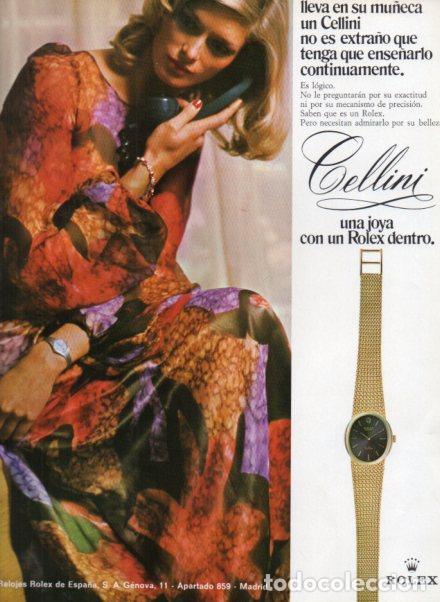 Otros art&iacute;culos de coleccionismo en papel: LAMINA V56017: Publicidad Rolex Cellini