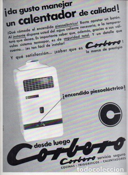 Otros art&iacute;culos de coleccionismo en papel: LAMINA V56028: Publicidad Corbero calentador