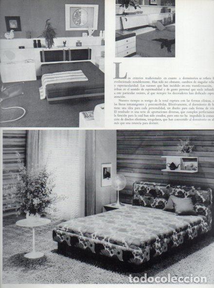 Otros art&iacute;culos de coleccionismo en papel: LAMINA V56011: Dormitorio con motivos florales a&ntilde;os 70