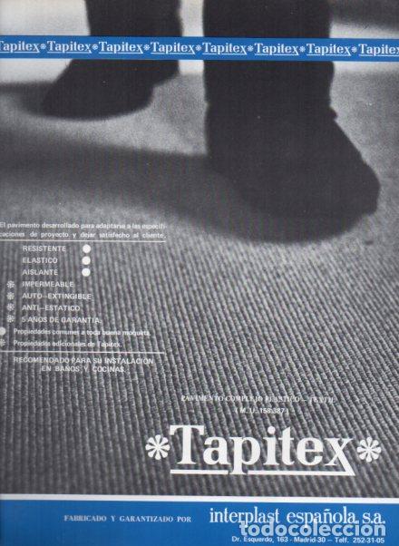 Otros art&iacute;culos de coleccionismo en papel: LAMINA V56037: Publicidad Tapitex pavimento