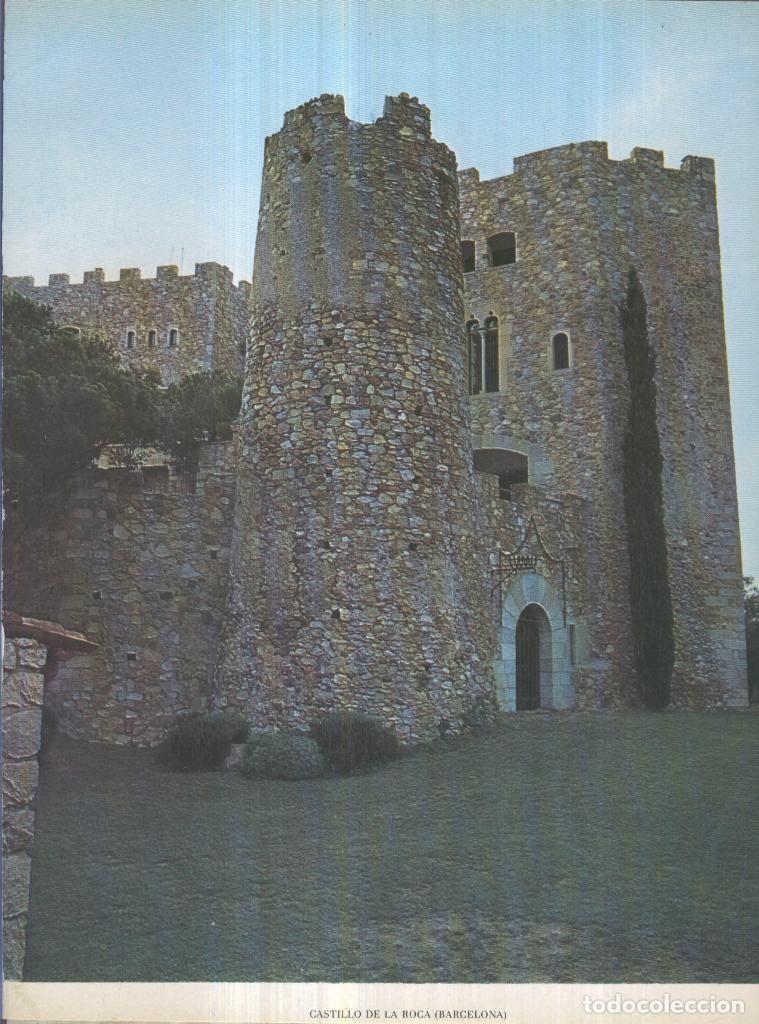 Otros art&iacute;culos de coleccionismo en papel: Lamina Castillos de Espa&ntilde;a Edicion 1967 No.070: CASTILLO DE LA ROCA (BARCELONA) - VARIOS